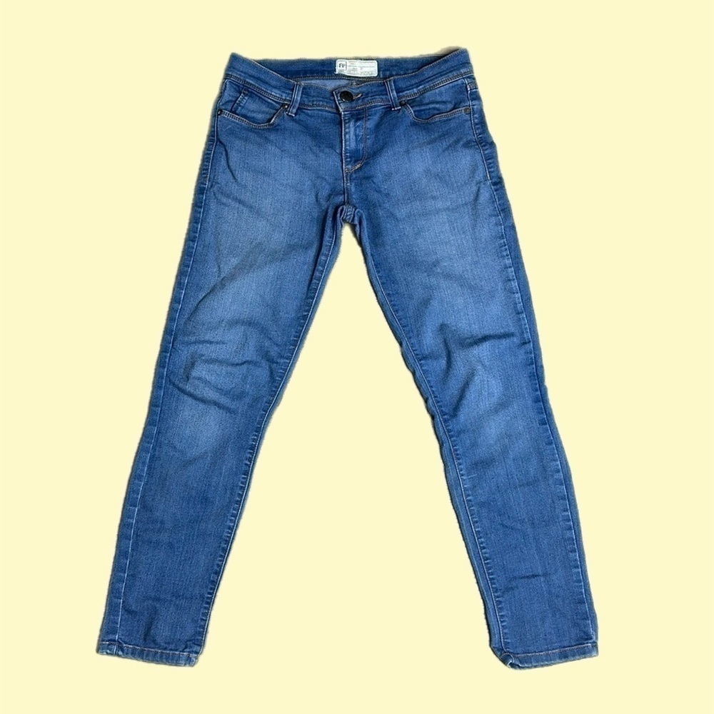Free People Women’s Mid-Rise Super-Soft Skinny Jeans in Blue Sz 27